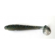 Силіконова приманка на хижака, Taipan Slim View Fat, 3,3 дюйми, 6шт/уп, колір №14 Bluegill flash